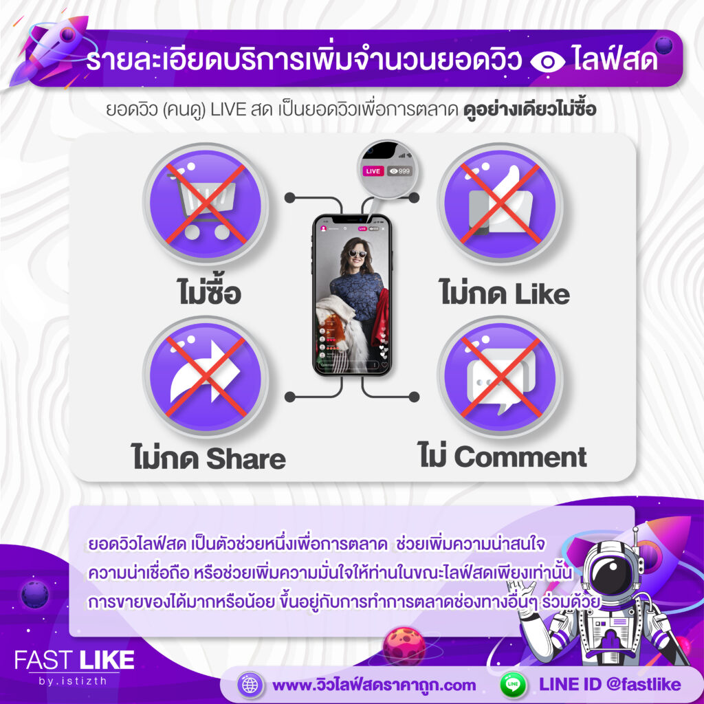 ออโต้วิวไลฟ์สดรายเดือน LINE ID @fastlike